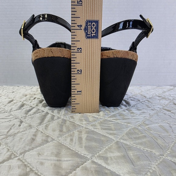 Lauren Ralph Lauren T Strap Sandals Womens 7B Wedge Rosalia Summer Cork - Picture 7 of 11